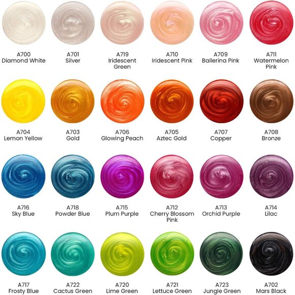 Metallic Watercolor Paint Set 24 Colors, Shimmering Watercolors in Half Pans wit - Picture 3 of 8